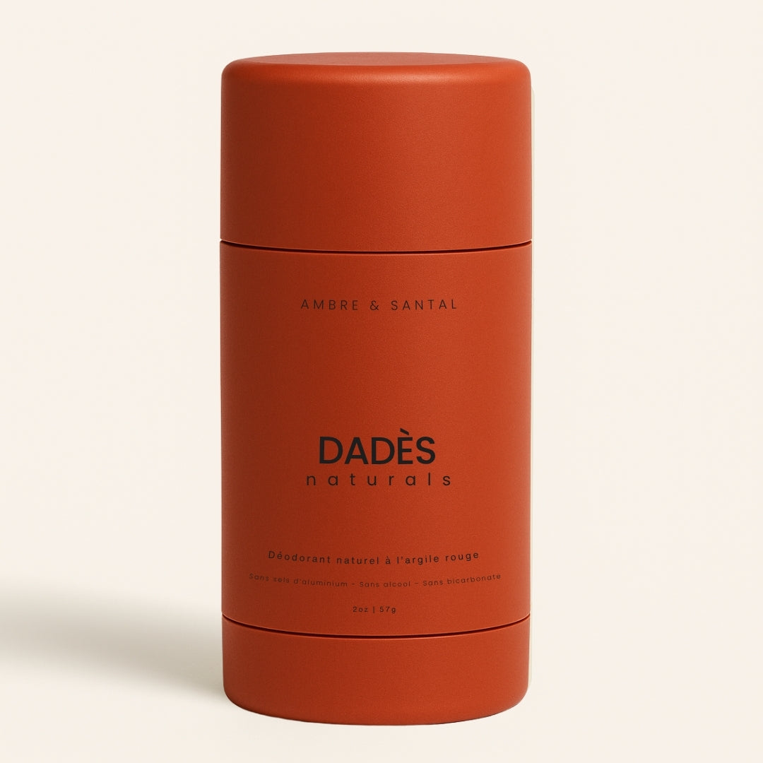 Déodorant Naturel à l'Argile Rouge - Ambre & Santal
