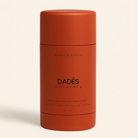 Déodorant Naturel à l'Argile Rouge - Ambre & Santal